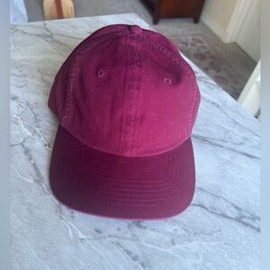 NWT JCREW Men’s or unisex Burgundy Cotton Baseball Cap one size fits most